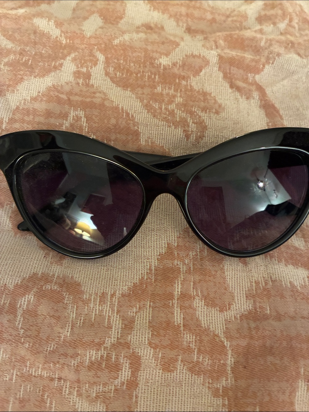 Perverse Black Cat-Eye Women's Sunglasses